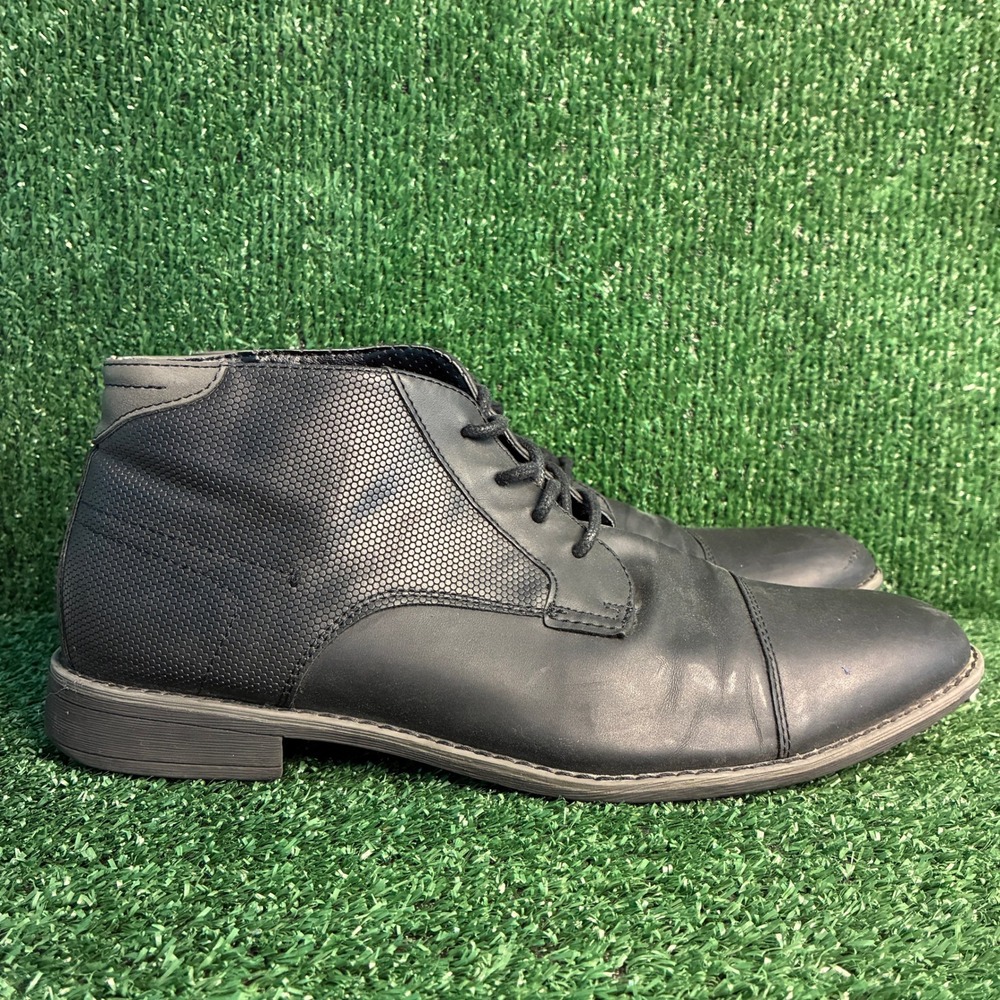 Call It Spring Charroin-R Vegan Leather Cap Toe Chukkas Boots Black Mens 10.5 M